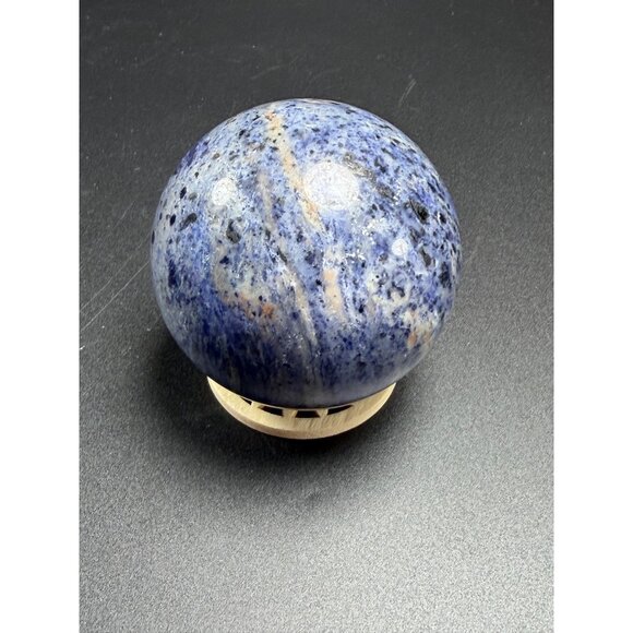 Natural Blue Sodalite Sphere 69mm 470g Healing Crystal Stone w/Stand - Picture 3 of 6